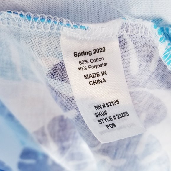 Fresh Produce Medium Leaf Print Top #23223 - Picture 4 of 6